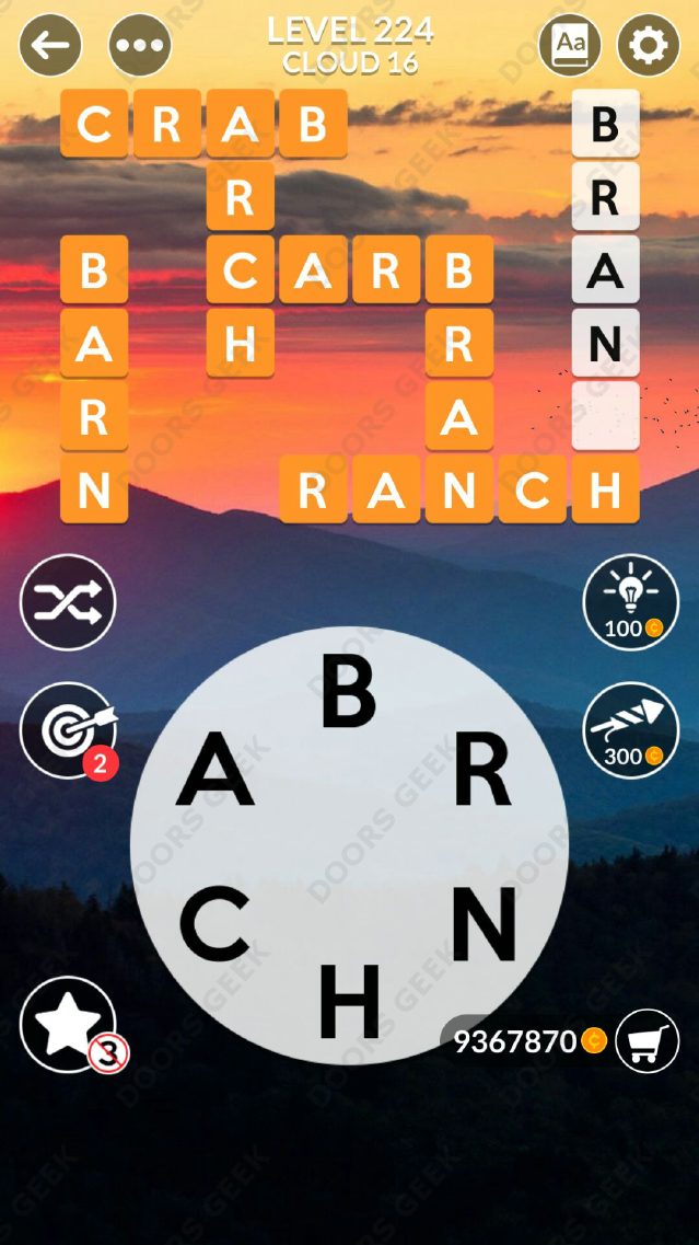 Wordscapes Level 224 Answers Doors Geek