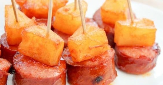 Glazed Smoked Sausage and Pineapple Bites - Mother Deliciouse Recipes