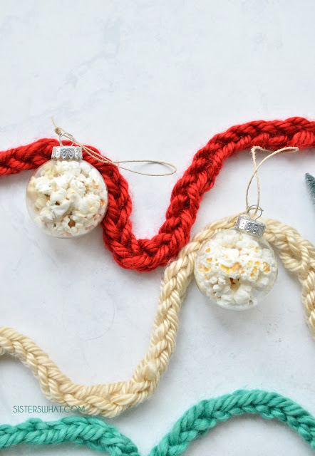 popcorn ball christmas ornament