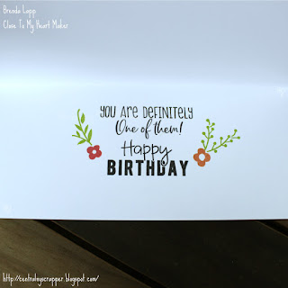 Blossom Slimline Birthday Card - card open