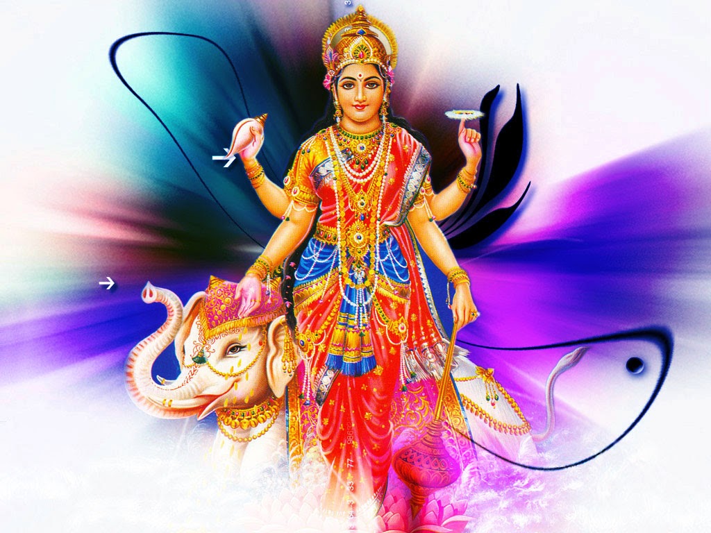 Goddess Gaja Lakshmi Devi images Wallpapers download