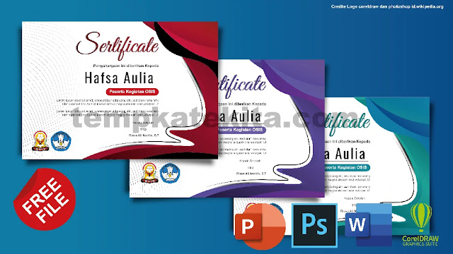 Download Sertifikat OSIS SMA Dan SMK Photoshop Dan Coreldraw