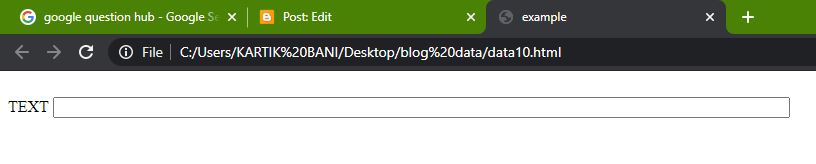 ADDING A TEXT BOX IN HTML..