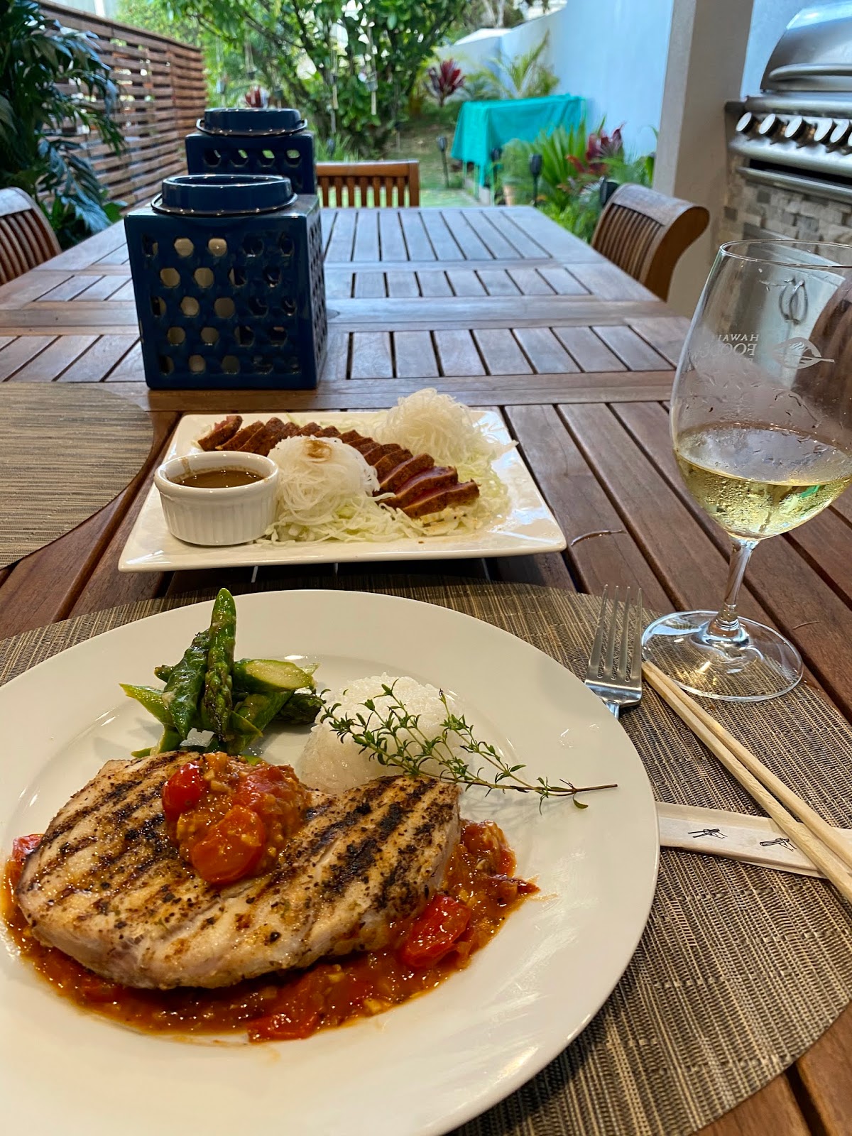 GREAT EATS HAWAII GRILLED MARLIN WITH CHERRY, SUN DRIED TOMATO AND