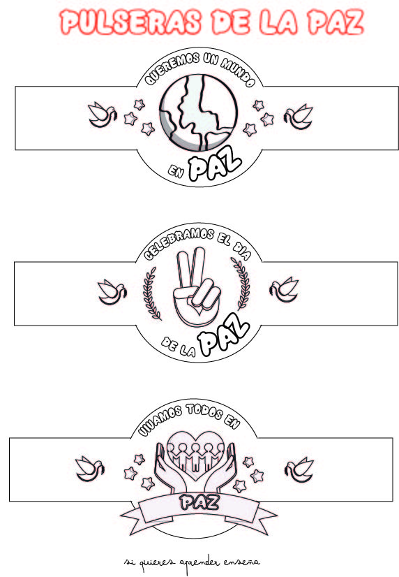 Manualidad Pulseras de la paz