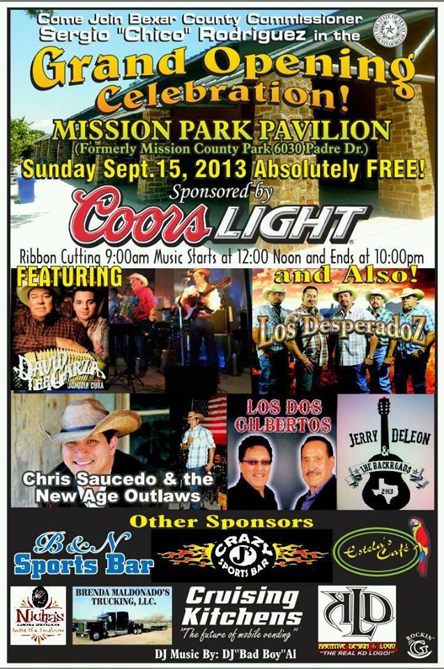 San Antonio Rocks : Re-Opening of Mission Park Pavilion (aka Mission ...