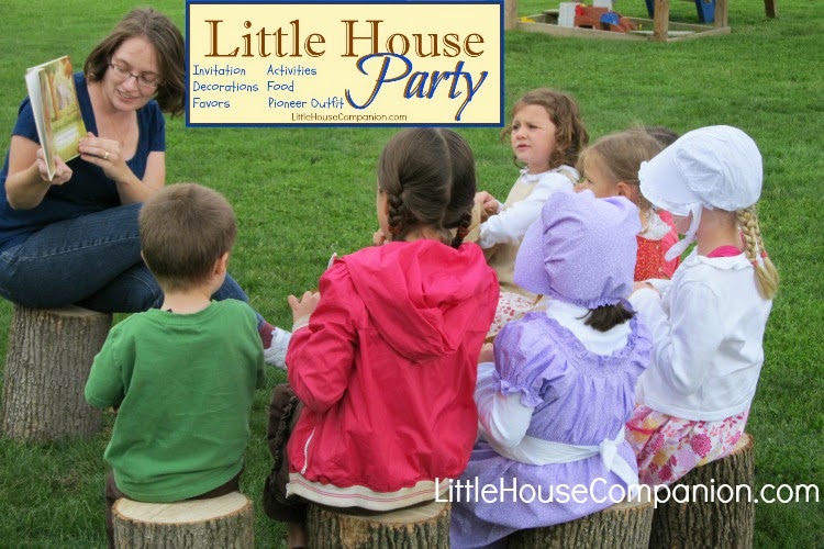 Little House read-aloud on stumps.