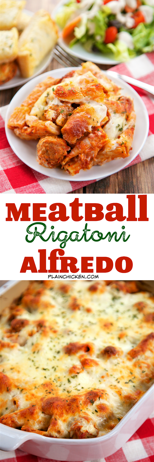 Meatball Rigatoni Alfredo Plain Chicken®