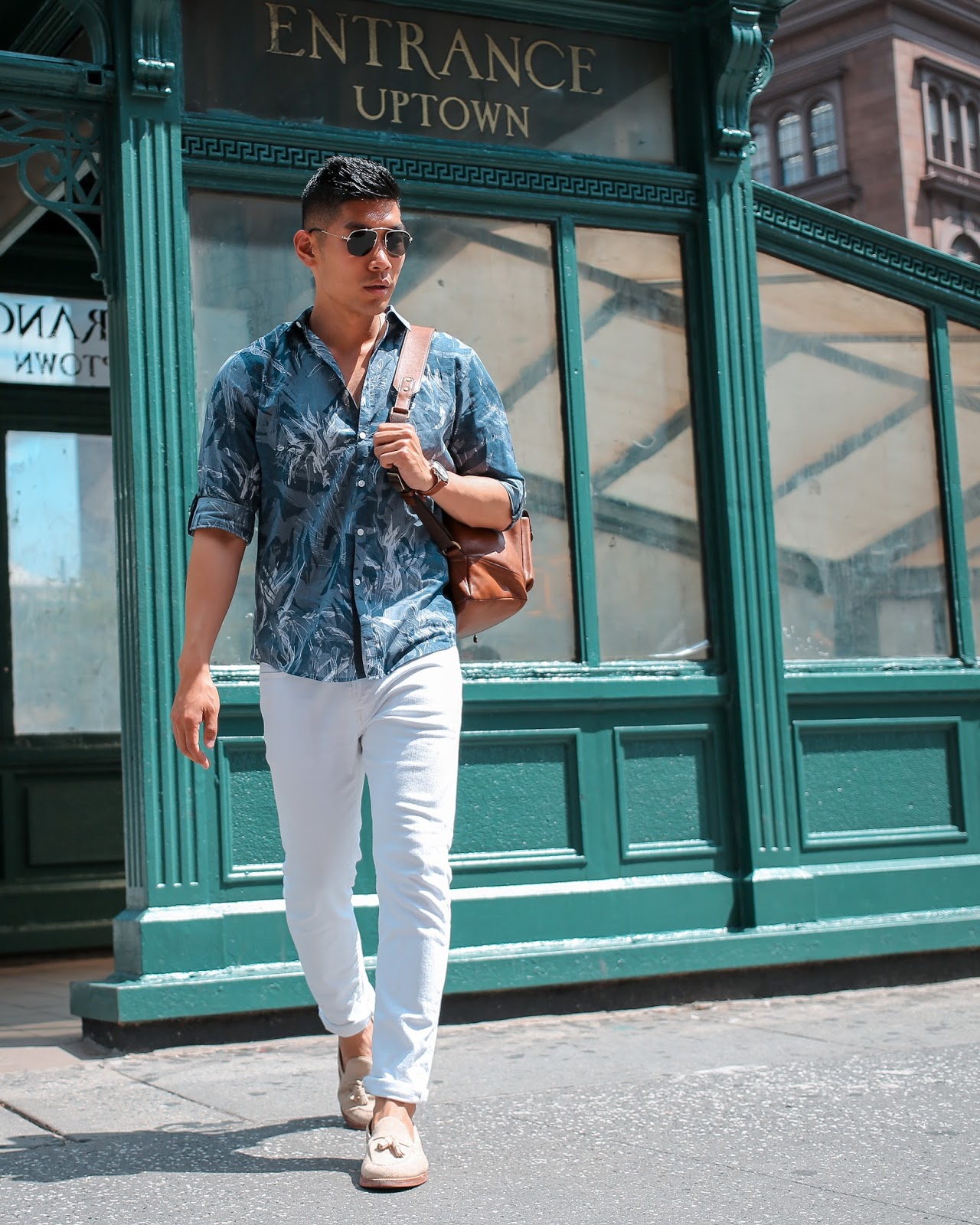 Men Summer Style, Prada Teddy Sunglasses, Suede Loafers, Coach Leather Backpack, Movado, Menswear, Levitate Style, Leo Chan