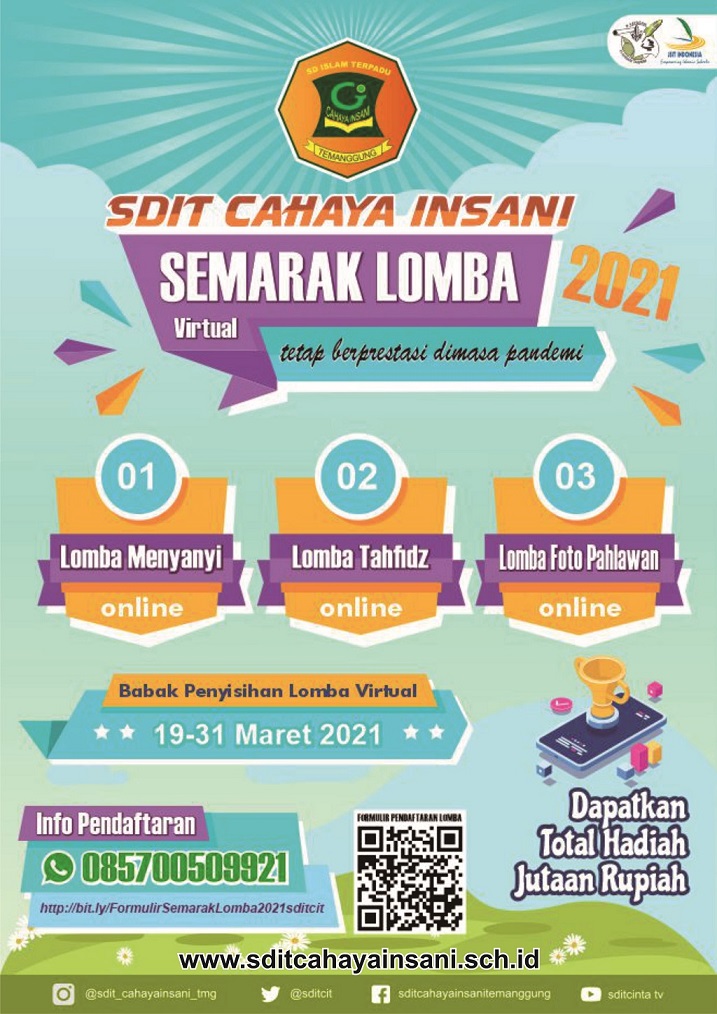 Semarak Lomba Virtual 2021 Tingkat Paud Tk Sederajat Sdit Cahaya Insani Temanggung