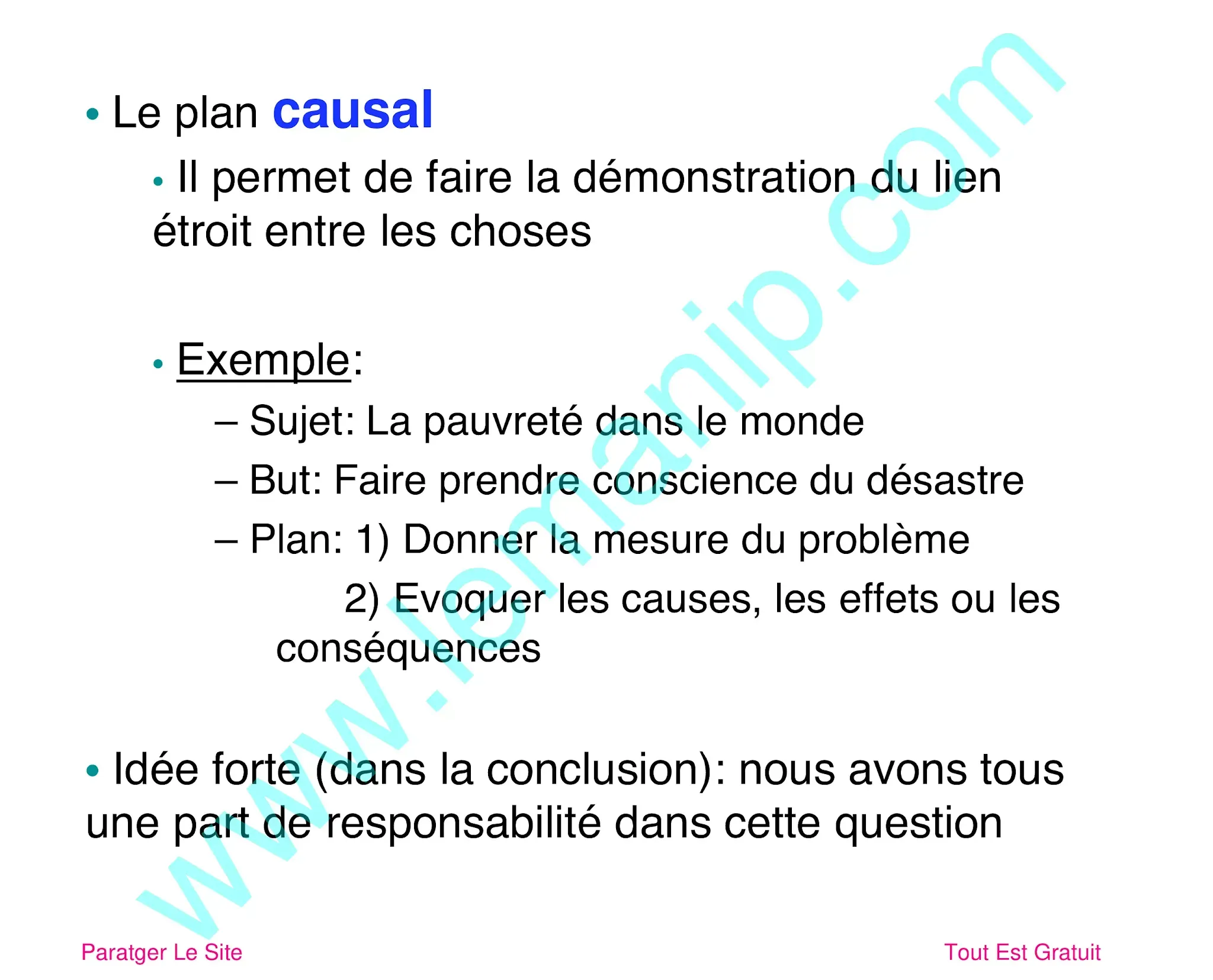 Le plan causal