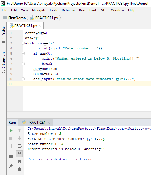 Programming with aarti: Jump statements in Python 3