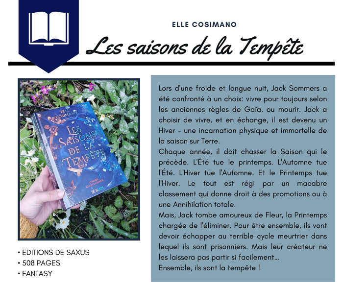 Chronique : Les Saisons de la Tempête, d'Elle Cosimano.
