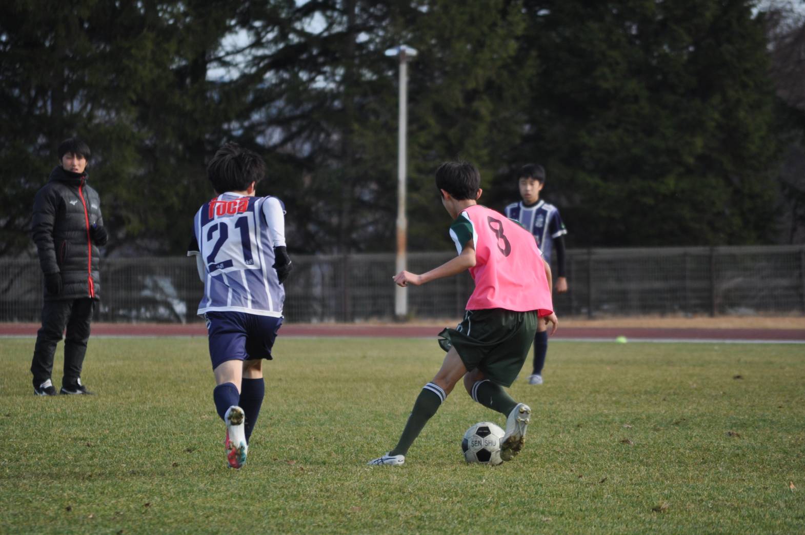専修大学北上高校男子サッカー部 補助競技場にて