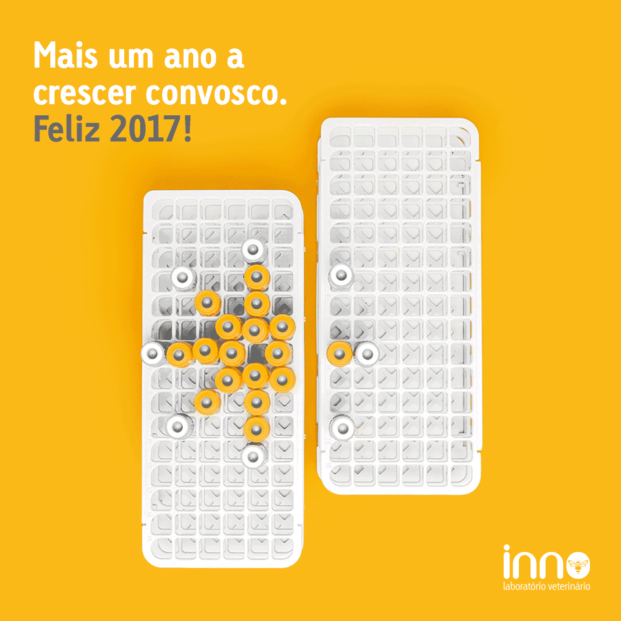 Inno Lab new year's card by Gen Design studio advertising-new year-card-inno-laboratory-tube-animation-gif-stop motion-gen