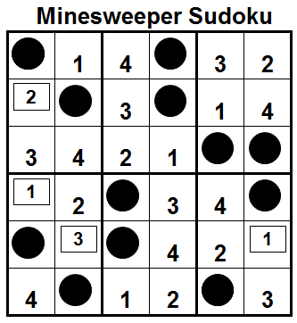 Mini Minesweeper Sudoku (Fun With Sudoku #36) Solution