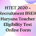HTET 2021 - Recruitment BSEH Haryana Teacher Eligibility Test Online Form 