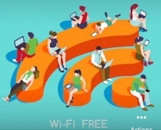 People using free Wi-Fi 