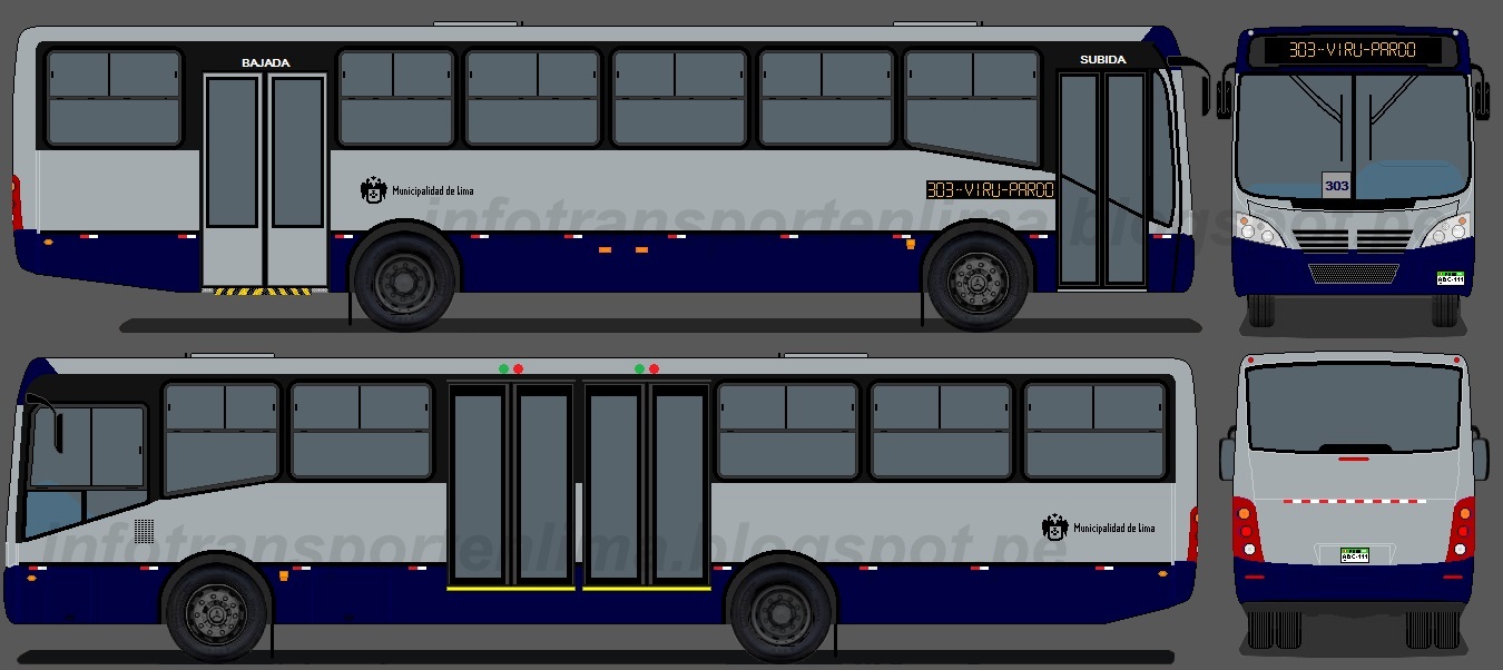 Transporte Urbano en Lima Corredor Azul (SITTGA) Troncal 303