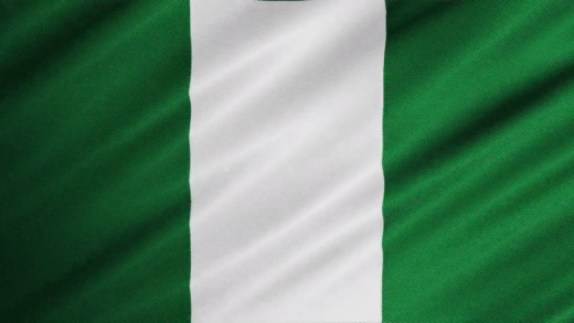 nigeria flag waving