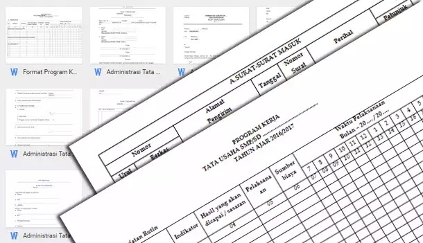 Format Program Kerja Dan Administrasi Tu Tata Usaha Lengkap