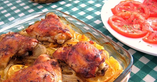 Receta fácil de pollo al horno con limón y tomillo | El Saber Culinario