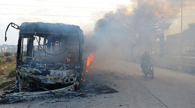 Satu Sopir Bus Tewas Ditembak Saat Evakuasi Warga Aleppo