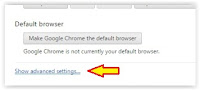 show advanced settings - google chrome