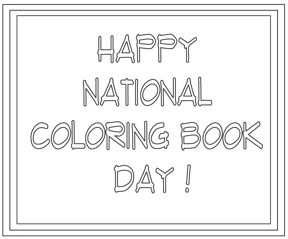 Serene National Coloring Book Day 2022 Design Digital Art