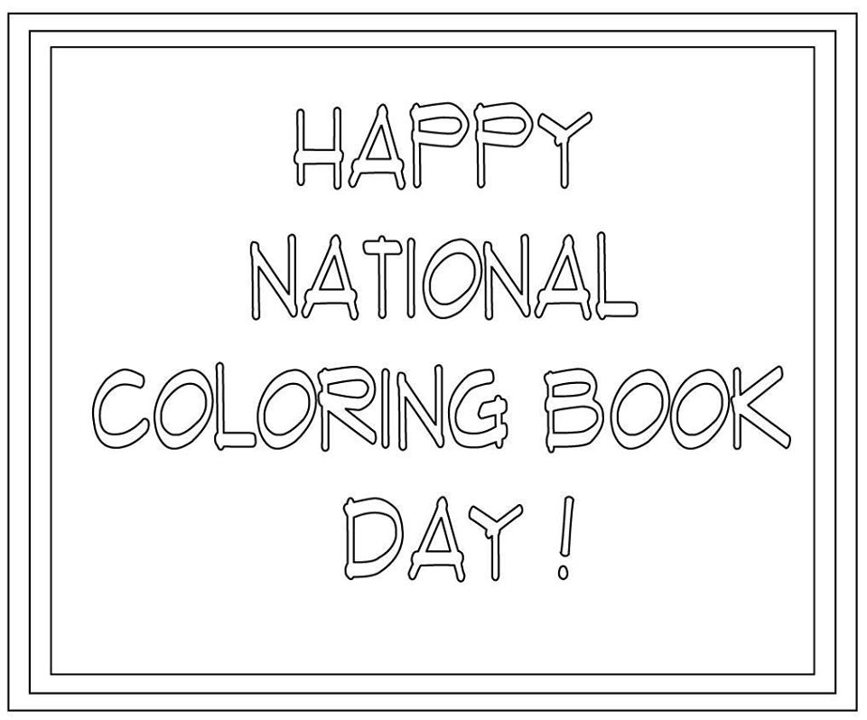 National Coloring Book Day Coloring Pages