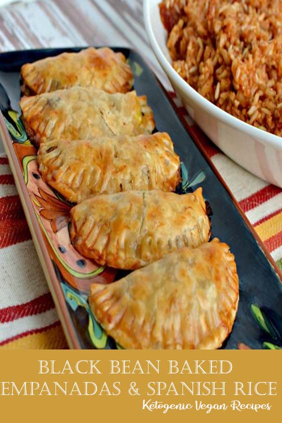 Black Bean Baked Empanadas & Spanish Rice Healthy Snacks Low Carb
