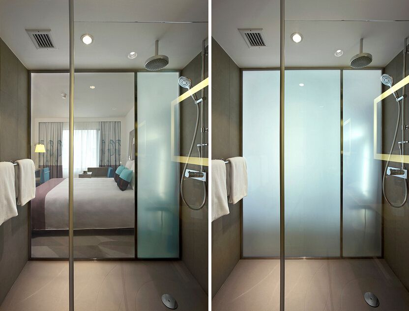 Glass Shower Doors That Turn Opaque Glass Door Ideas