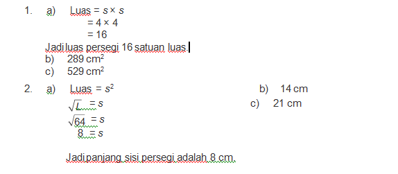 Kunci Tanggapan Buku Siswa Matematika Kelas 4 Sd Luas
