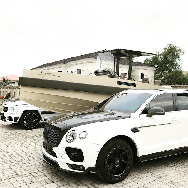 Too Much Money! Check Out Footballer Obafemi Martin’s Speed Boat, G-Wagon And Other Cars
