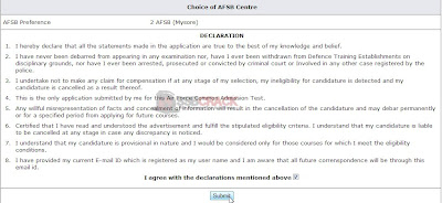 How to fill AFCAT 02/2013 Online Application Form