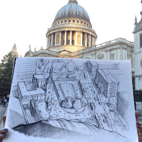 08-Saint-Paul-s-Cathedral-Luke-Adam-Hawker-Creating-Architectural-Drawings-on-Location-www-designstack-co