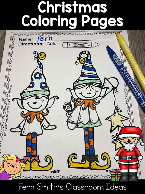 Seventy-Five Christmas Coloring Pages to add some joy and fun to your classroom this holiday season! Your Students will ADORE these Coloring Book Pages for Christmas, add it to your plans to compliment any Christmas activity! Seventy-Five {75} Coloring Pages For Some Christmas Fun in Your Classroom from Fern Smith's Classroom Ideas!