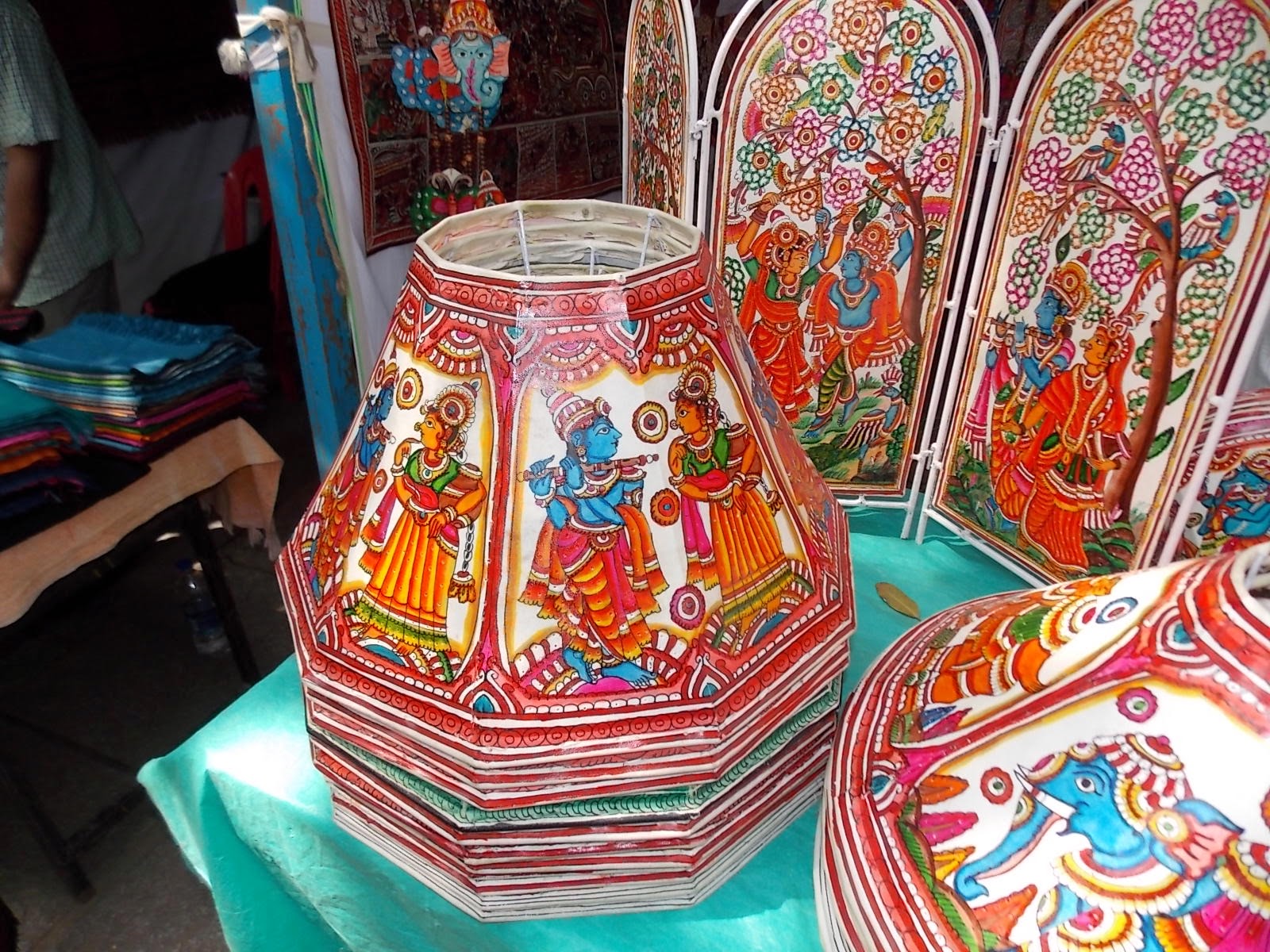 Tholu Bommalata hand painted leather puppets