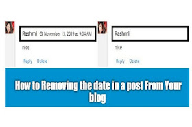 How to remove the date from blogger post comments