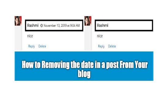 How to remove the date from blogger post comments