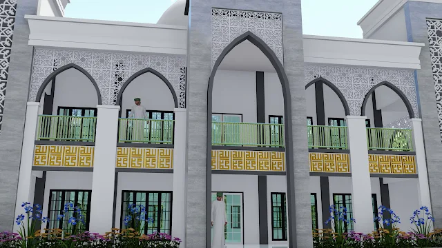 contoh masjid 2 lantai