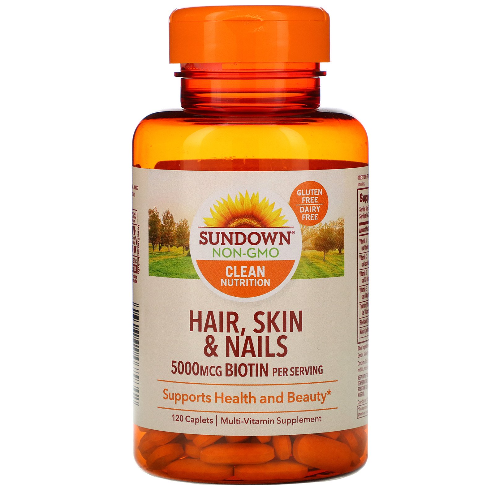 Sundown Naturals, Волосы, кожа и ногти, 120 капсуловидных таблеток