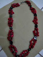red stone necklace