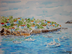 fishing watercolor village adron artist villages watercolors north