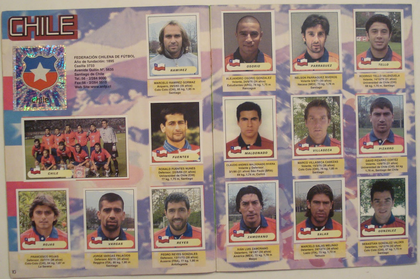 Paninista Copa América 2001