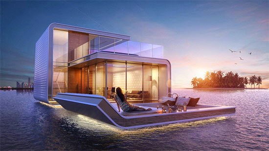 biệt thự “nửa nổi nửa chìm” ở Dubai vào ban đêm biệt thự “nửa nổi nửa chìm” ở Dubai vào ban đêm