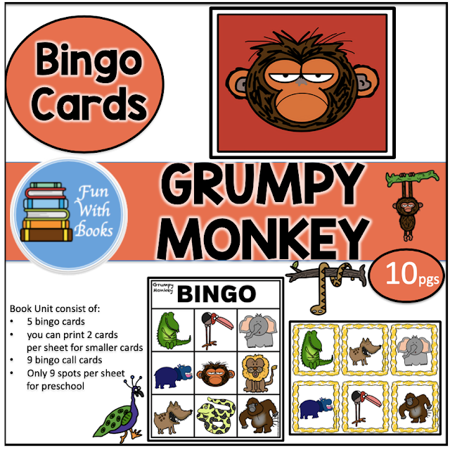 GRUMPY MONKEY BINGO Book Units by Lynn