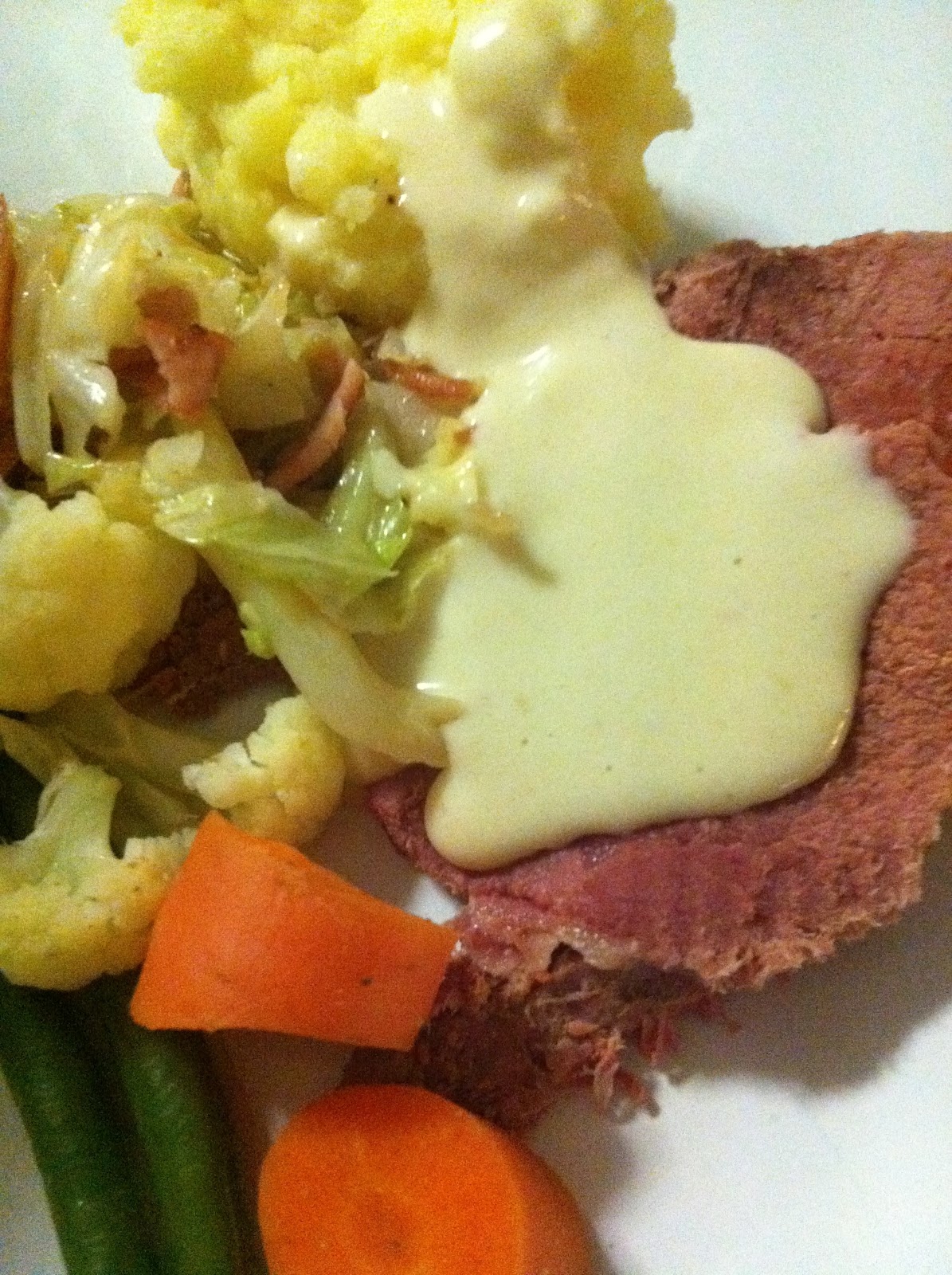 Tortilla Tuesday Corned Beef with Vegetables and Cheese Sauce (by Biggs)