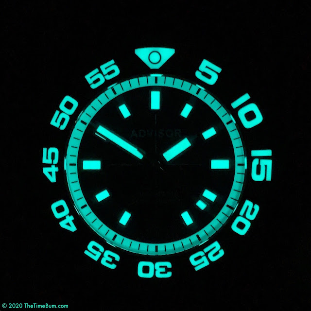 Advisor SUPA Diver bronze blue lume