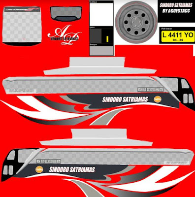 Livery BUSSID bus Sindoro Satriamas